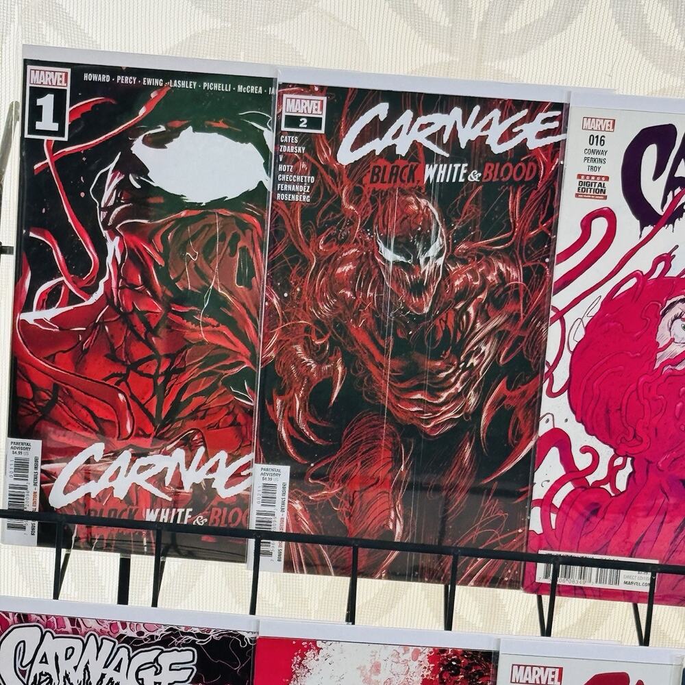 Carnage 3-6 8-13 16 & Black White Blood 1-2 Lot Marvel 2016 Del Mundo Key‎